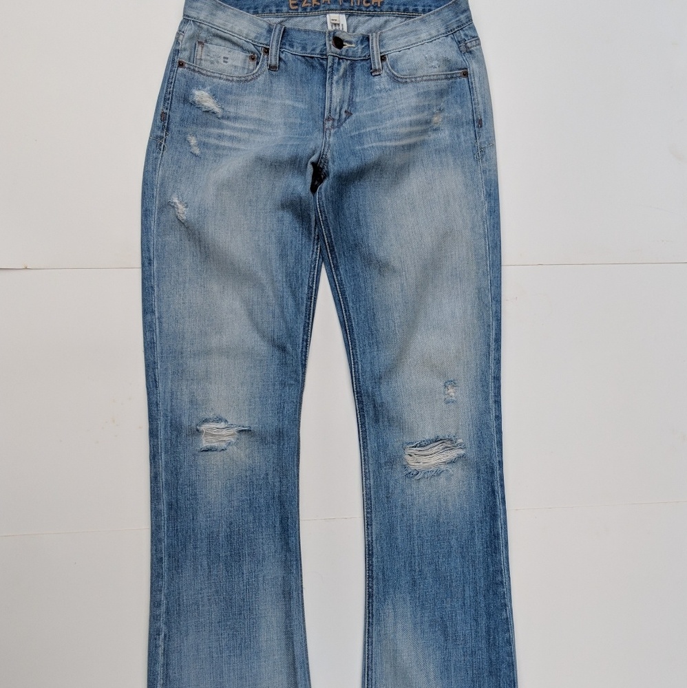 Ezra Fitch Womens 27 Jeans Boot Cut Distressed  Ri